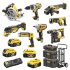 Набір електроіструментів DeWALT 8 од. 18 В XR Li-lon, вага 43.5 кг, 3 кейса, 4 АКБ та ЗП (DCK856P4) DeWALT DCK856P4 989517