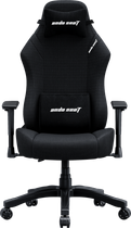 Крісло льняне геймерське ігрове Anda Seat Luna Size L до 100 кг Black Fabric (AD18-44-B-F)