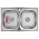 Мийка кухонна Zerix Z8050D-08-180MD Double (micro decor) (ZM0613) (00149587)