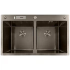 Мийка з нержавіючої сталі MIXXUS MH8350-DK NANO-BLACK (3.0/0.8) колір графіт (MI7053) (00149361)