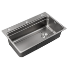 Кухонная мойка из нержавеющей стали Mixxus MS7546-SET-01 Micro Decor Graphite MI8390