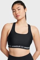 Спортивний топ жіночий Under Armour Ua Crossback Mid Bra 2XL Чорний 1361034-006