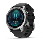 Спортивний год. Garmin Fenix E 47mm AMOLED Stainless Steel with Чорний Silicone Band 010-03025-02/00