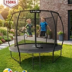 Батут Outtec Premium 10ft (312 см) черно-серый с внутренней сеткой: до 150 кг, для детей, взрослых, дачи, улицы