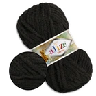 Alize Softy Plus, Графіт №1060 - плюшева товста пряжа, 100г/120м, Алізе Софті Плюс для в'язання пледів, іграшок, дитячого одягу