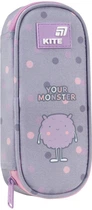 Пенал шкільний Kite Cute Monster 22x8.5x4.5 см Сірий (K26-599-17)