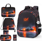 Школьный ортопедический рюкзак 6 в 1 для мальчика School Standard 38х30х18 см с Машиной для младших классов (SET 150-35)