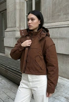 Женская Куртка Стаф Коричневая Замшевая Элегантная Staff Sli Brown L (387449)
