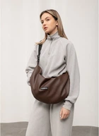 Женская сумка Sambag HOBO Comfy шоколадная 50x28x5 см эко-кожа городская Sambag 55178