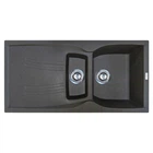 Кухонна мийка Adamant NEW LINE PLUS графіт 975x495x235 мм, з крилом 97,5 см