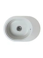 Кухонная мойка Adamant OVALE белая 610x420x180 мм, с крылом 61 см