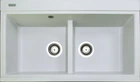 Кухонная мойка Adamant SIMILAR белая 885x505x230 мм, 2 полноразмерные чаши 88,5 см