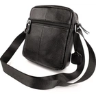 Барсетка мужская кожаная наплечная для бумаг Tiding Bag M38-10131A 18х21х7 черная (JDT-0849810)