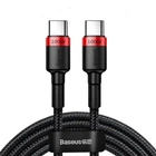 Кабель Baseus Cafule Fast Charging Type-C to Type-C 100W 100 cм (CATKLF-DL91) Red-black