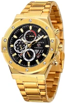Наручные часы Forsining 6914 Gold-Black Steel Сдержанный