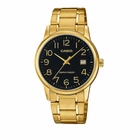 Чоловічий годинник Casio MTP-V002G-1B золотистий