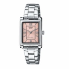 Жіночий годинник Casio LTP-1234DD-4A з рожевим циферблатом