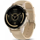 Смарт-годинник Garmin Venu3S Soft Золотистий S.Steel Bezel w.French GrayCase and Leather Band 010-02785-55