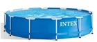 Круглый каркасный бассейн Intex 28210. Размером 366x76см, объем 6503л, от 6 лет.