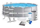 Круглый каркасный бассейн Intex 26716 с стремянкой и насосом-фильтром, 366x99см 8503л.