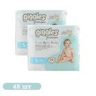 Дитячі підгузки 48 шт Giggles Premium Junior розмір 5 (11-25 кг) Дитячі одноразові підгузники з індикатором вологи та захистом від протікань Памперси для дітей
