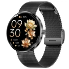 Женский смарт-часы Smart Luna черный фитнес-браслет стальной два ремешки Amoled Uwatch (387803)