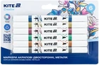 Набір маркерів акрилових двосторонніх Kite Creative 6 кольорів Металік (K-1294)