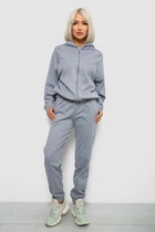 Спортивний костюм жіночий однотонний, колір сірий, XL-XXL, 244R0426