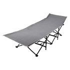 Кровать раскладная туристическая 185x60x50 см стальной каркас для кемпинга серый PS-6465