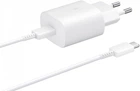 Мережевий зарядний пристрій Samsung Power Adapter EP-TA800 25W USB-C + кабель USB-C to USB-C White (EP-TA800XWE) OEM