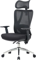 Крісло комп'ютерне офісне ергономічне OfficePro Aero Black (OC490B)