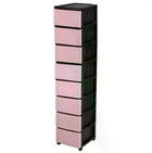 Комод пластиковий R-Plastic на 8 ярусів коричнево-пудровий Eco Pink