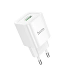 Мережевий зарядний пристрій HOCO C145A Charm single port QC3.0 charger (EU) White
