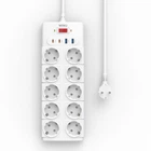 Сетевой удлинитель WIWU 14 in 1 20W GaN Power Strip 2C+2A+10AC Wi-S008 EU (2 m) White
