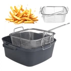 Кастрюля-фритюрница Kamille KM-4218 4 л с корзиной для жарки из нержавеющей стали (подходит для индукции)