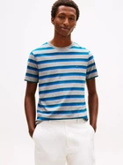 Футболка хлопковая длинная мужская Tommy Hilfiger M05627-P7D(Grey-Blue Stripe) 2XL Серая (198296779301)