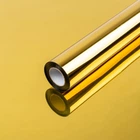 Самоклеюча тонувальна сонцезахисна плівка для вікон з ефектом одностороннього дзеркала захист від ультрафіолету та перегріву 600×10000 мм Золото