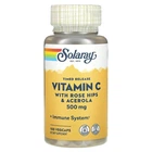 Вітамін С двофазним вивільненням Solaray (Vitamin C) 500 мг 100 капсул SOR04400