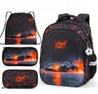 Школьный ортопедический рюкзак 3 в 1 для мальчика School Standard 38х30х18 см с Машиной для младших классов (Full 150-35)