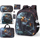 Шкільний ортопедичний рюкзак 6 в 1 для хлопчика School Standard 38х30х18 см Майнкрафт для першокласника (SET 150-44)
