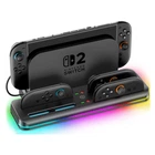 Зарядная станция OIVO VG-SW205B для Nintendo Switch 2, подставка, RGB-подсветка, на 6 джойконов (90BA1AFBCCE2)