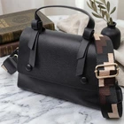 Люксова сумка для жінок з короткою ручкою з натуральної шкіри Vintage 22670 Чорна