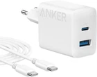 Сетевое зарядное устройство Anker PowerPort 312 20W USB-C USB-A + Кабель USB-C 1.5 м - White
