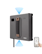 Робот для мытья окон ABIR WD8 с распылителем и функцией защитыот падения + приложение, серый