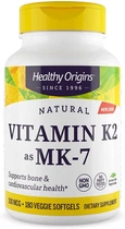 Вітамін K2 у формі MK7, Vitamin K2 як MK7, Healthy Origins, 100 мкг, 180 кап. (HOG-27446)