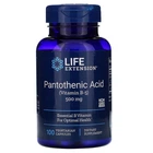Пантотенова кислота (Pantothenic Acid), Life Extension, 500 мг, 100 кап. (LEX-20281)