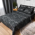 Комплект постельного белья Moon&Star Микросатин Premium Marble Noir Полуторний Євро 160х220наволочки 2х40х60 (MS-820012200)