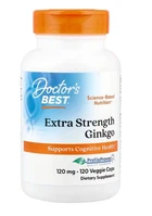 Натуральна добавка Doctor's Best Extra Strength Ginkgo 120 мг Капсули