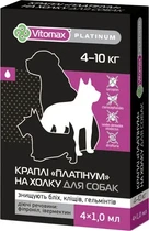 Капли противогельминтные Platinum (Платинум) на холку для собак 4-10 кг,1мл (4 пипетки)