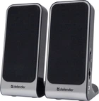 Акустична система 2.0 Defender SPK-225 2Вт, чорно-срібляста, пластик, USB